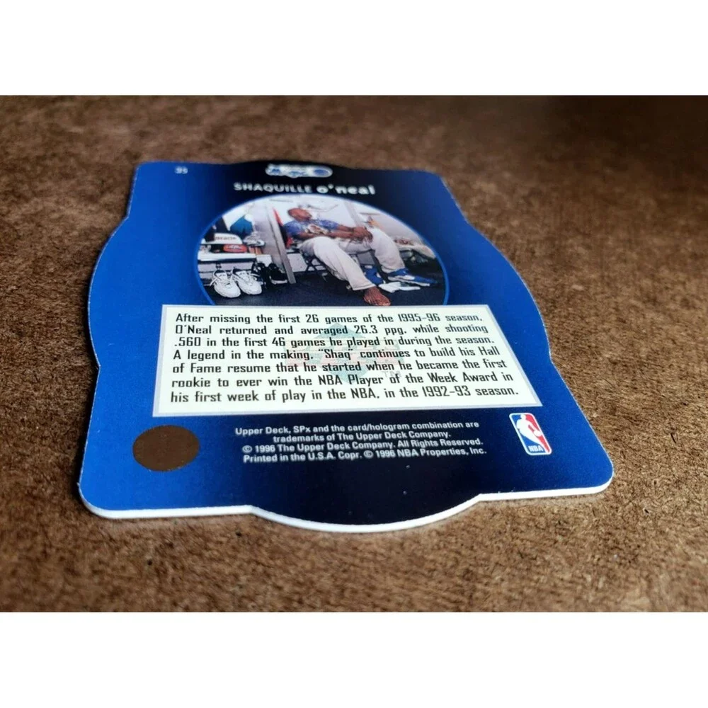 1996 Upper Deck SPx SHAQUILLE O'NEAL HOLO  Die Cut Insert Card #35 ORLANDO MAGIC